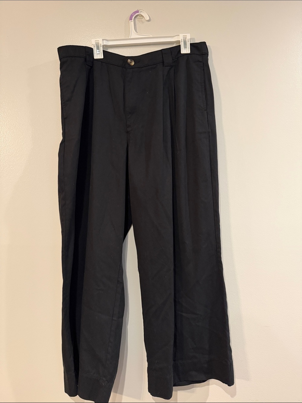 Sonoma Black High-Waist Wide-Leg Trousers